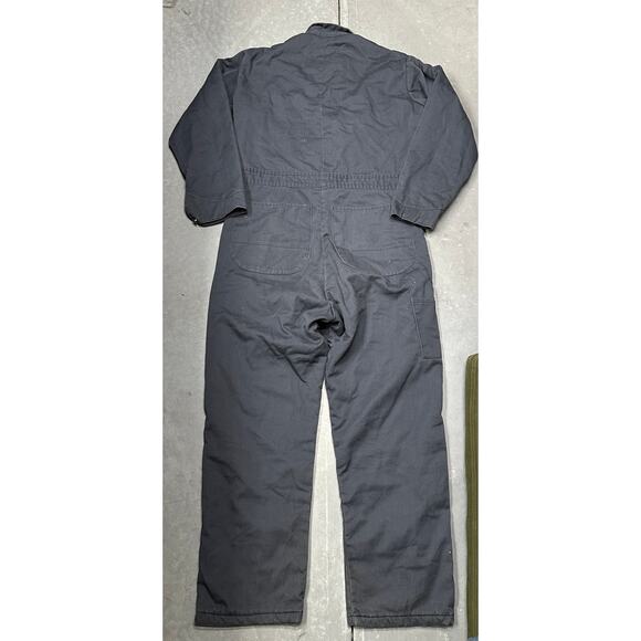 Vintage Madewell Mechanic Workwear Quilt Lined Coverall 36-38 x30 Large Gray Red - Picture 12 of 16